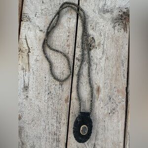 Jacquie Aiche Amulet labradorite stone  necklace stingray diamonds